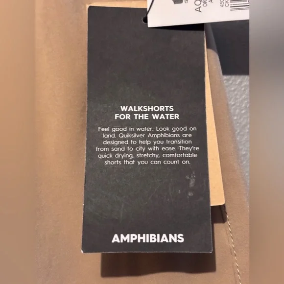 NWT Boys Quiksilver Khaki Amphibian Walkshorts - Picture 6 of 11